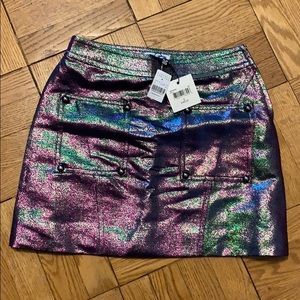 NWT Opening Ceremony size 2 iridescent mini skirt